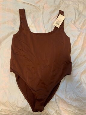 a new day Brown Scoop Neck Kids One-Piece
